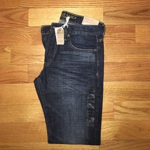 Men's Dark Wash American Eagle Slim Straight Jeans